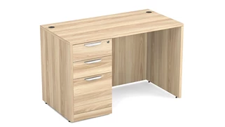 Compact Desks Office Source Furniture 60in x 30in Single Pedestal Desk