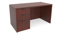Compact Desks Office Source Furniture 47in x 24in Single Pedestal Desk - Box Box File (BBF)
