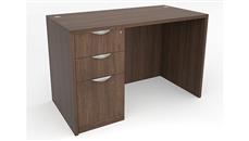 Compact Desks Office Source Furniture 60in x 30in Single Pedestal Desk - Box Box File (BBF)