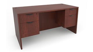 Executive Desks Office Source Furniture 66in x 30in Double Hanging Pedestal Desk