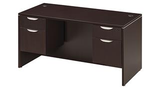 Executive Desks Office Source Furniture 60in x 30in Double Hanging Pedestal Desk
