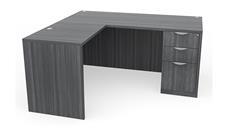 L Shaped Desks Office Source Furniture 71" x 83" Single BBF Pedestal L Shaped Desk