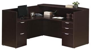 Reception Desks Office Source Furniture L Shaped Reception Desk with Full Pedestals