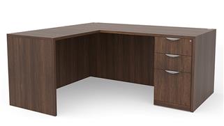 L Shaped Desks Office Source Furniture 60in x 60in Single Pedestal L-Shaped Desk