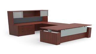 Standing Height Desks Office Source Furniture U Shaped Standing Desk with Hutch