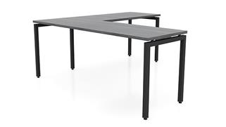 L Shaped Desks Office Source Furniture 66in x 66in Slender L-Desk (66inx24in Desk, 42inx24in Return)