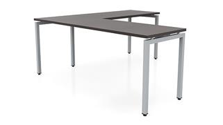 L Shaped Desks Office Source Furniture 66in x 66in Slender L-Desk (66inx24in Desk, 42inx24in Return)