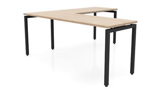 L Shaped Desks Office Source Furniture 66in x 72in Slender L-Desk (66inx24in Desk, 48inx24in Return)