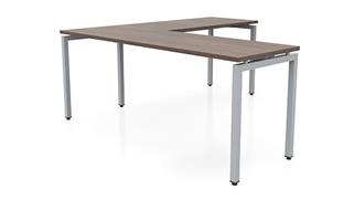 L Shaped Desks Office Source Furniture 66in x 72in Slender L-Desk (66inx24in Desk, 48inx24in Return)