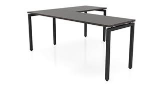 L Shaped Desks Office Source Furniture 72in x 60in Slender L-Desk (72inx24in Desk, 36inx24in Return)