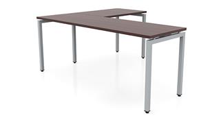 L Shaped Desks Office Source Furniture 66in x 60in Slender L-Desk (66inx24in Desk, 36inx24in Return)