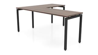 L Shaped Desks Office Source Furniture 66in x 60in Slender L-Desk (66inx24in Desk, 36inx24in Return)