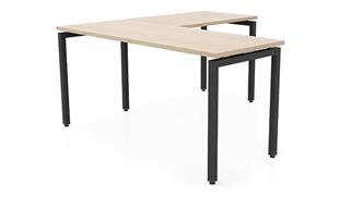 L Shaped Desks Office Source Furniture 60in x 60in Slender L-Desk (60inx24in Desk, 36inx24in Return)