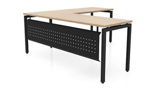 L Shaped Desks Office Source Furniture 72in x 66in Slender L-Desk with Modesty Panel (72inx24in Desk, 42inx24in Return)