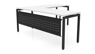L Shaped Desks Office Source Furniture 72in x 66in Slender L-Desk with Modesty Panel (72inx24in Desk, 42inx24in Return)