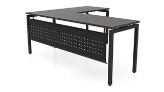 L Shaped Desks Office Source Furniture 66in x 60in Slender L-Desk with Modesty Panel (66inx24in Desk, 36inx24in Return)