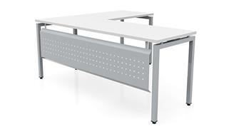 L Shaped Desks Office Source Furniture 66in x 60in Slender L-Desk with Modesty Panel (66inx24in Desk, 36inx24in Return)