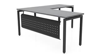 L Shaped Desks Office Source Furniture 66in x 72in Slender L-Desk with Modesty Panel (66inx24in Desk, 48inx24in Return)