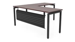 L Shaped Desks Office Source Furniture 66in x 72in Slender L-Desk with Modesty Panel (66inx24in Desk, 48inx24in Return)