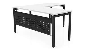 L Shaped Desks Office Source Furniture 60in x 66in Slender L-Desk with Modesty Panel (60inx24in Desk, 42inx24in Return)