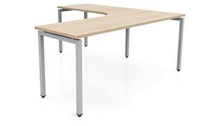 L Shaped Desks Office Source Furniture 72in x 72in Curve Corner L-Desk (72inx24-36in Curve Desk, 36inx24in Return)