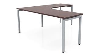 L Shaped Desks Office Source Furniture 72in x 72in Curve Corner L-Desk (72inx24-36in Curve Desk, 36inx24in Return)