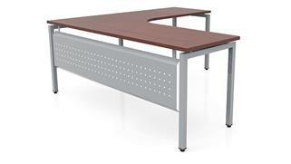 L Shaped Desks Office Source Furniture 72in x 72in Curve Corner L-Desk with Modesty Panel