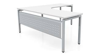 L Shaped Desks Office Source Furniture 72in x 72in Curve Corner L-Desk with Modesty Panel 