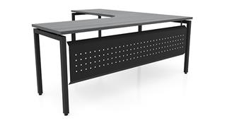 L Shaped Desks Office Source Furniture 72in x 78in Curve Corner L-Desk with Modesty Panel 