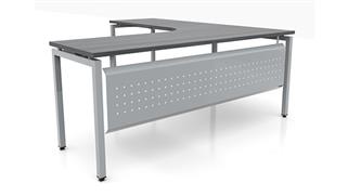 L Shaped Desks Office Source Furniture 72in x 78in Curve Corner L-Desk with Modesty Panel 