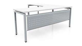 L Shaped Desks Office Source Furniture 72in x 84in Curve Corner L-Desk with Modesty Panel