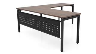 L Shaped Desks Office Source Furniture 72in x 84in Curve Corner L-Desk with Modesty Panel 