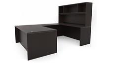 U Shaped Desks Office Source Furniture 71" x 102" U-Desk with Open Hutch (71"x36" Desk, 42"x24" Bridge)