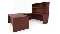 U Shaped Desks Office Source Furniture 72in x 107in U-Desk with Open Hutch (72inx36in Desk, 47inx24in Bridge)