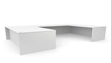 U Shaped Desks Office Source Furniture 66in x 101in U-Desk (66inx30in Desk, 47inx24in Bridge)