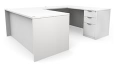 U Shaped Desks Office Source Furniture 72in x 89in Double Pedestal U-Desk (72inx30in Desk, 35inx24in Bridge)