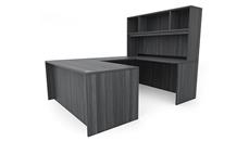 U Shaped Desks Office Source Furniture 60" x 89" U-Desk with Open Hutch (60"x30" Desk, 35"x24" Bridge)