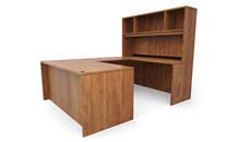 U Shaped Desks Office Source Furniture 66" x 89" U-Desk with Open Hutch (66"x30" Desk, 35"x24" Bridge)