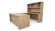 U Shaped Desks Office Source Furniture 66in x 89in U-Desk with Open Hutch