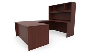 U Shaped Desks Office Source Furniture 60in x 96in U-Desk with Open Hutch