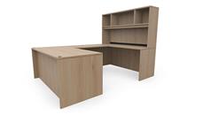 U Shaped Desks Office Source Furniture 66in x 96in U-Desk with Open Hutch