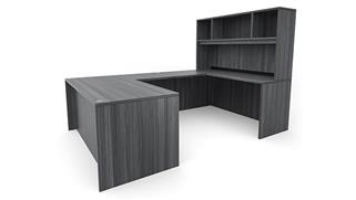 U Shaped Desks Office Source Furniture 72in x 101in U-Desk with Open Hutch