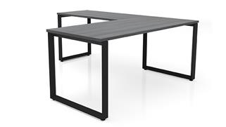 L Shaped Desks Office Source Furniture 60in x 66in Beveled Loop Leg L-Desk
