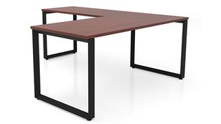 L Shaped Desks Office Source Furniture 60in x 78in Beveled Loop Leg L-Desk
