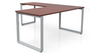 L Shaped Desks Office Source Furniture Extra Deep 72in x 78in Beveled Loop Leg L-Desk