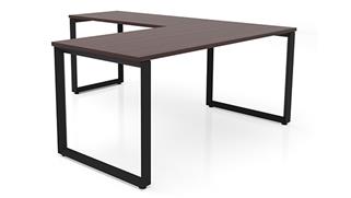 L Shaped Desks Office Source Furniture 60in x 66in Beveled Loop Leg L-Desk