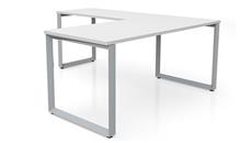 L Shaped Desks Office Source Furniture 60in x 78in Beveled Loop Leg L-Desk