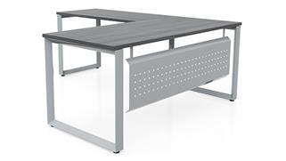 L Shaped Desks Office Source Furniture 66in x 66in Beveled Loop Leg L-Desk with Modesty Panel
