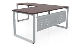 L Shaped Desks Office Source Furniture 72in x 72in Beveled Loop Leg L-Desk with Modesty Panel