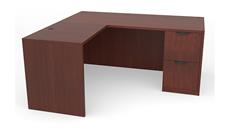 L Shaped Desks Office Source Furniture 60in x 65in Single FF Pedestal L-Shaped Desk